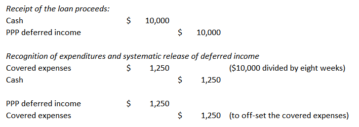 PPP loan accounting Option