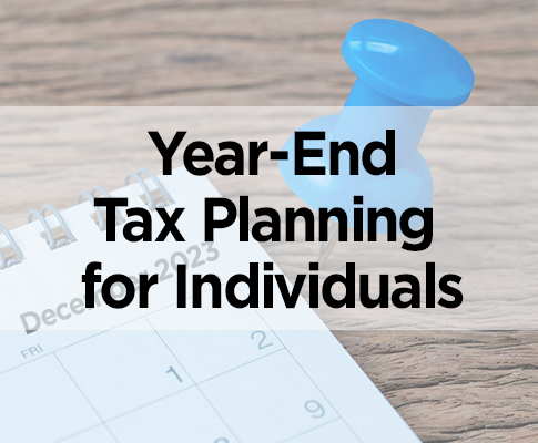 Year end planning text with calendar picture